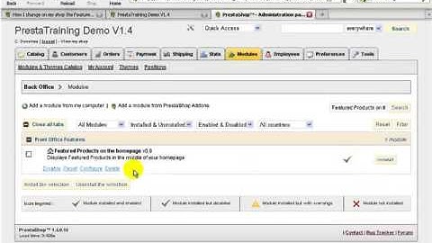 Learn about the Featured Products on PrestaShop store
