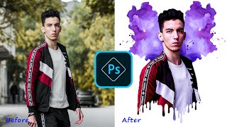 Ink Dripping Photo Edit Effect | Splatter Effect | Photoshop Editing Tutorial screenshot 5