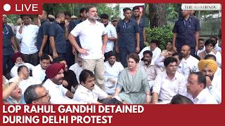 Congress MPs Rahul Gandhi and Priyanka Gandhi Vadra stage protest in New Delhi