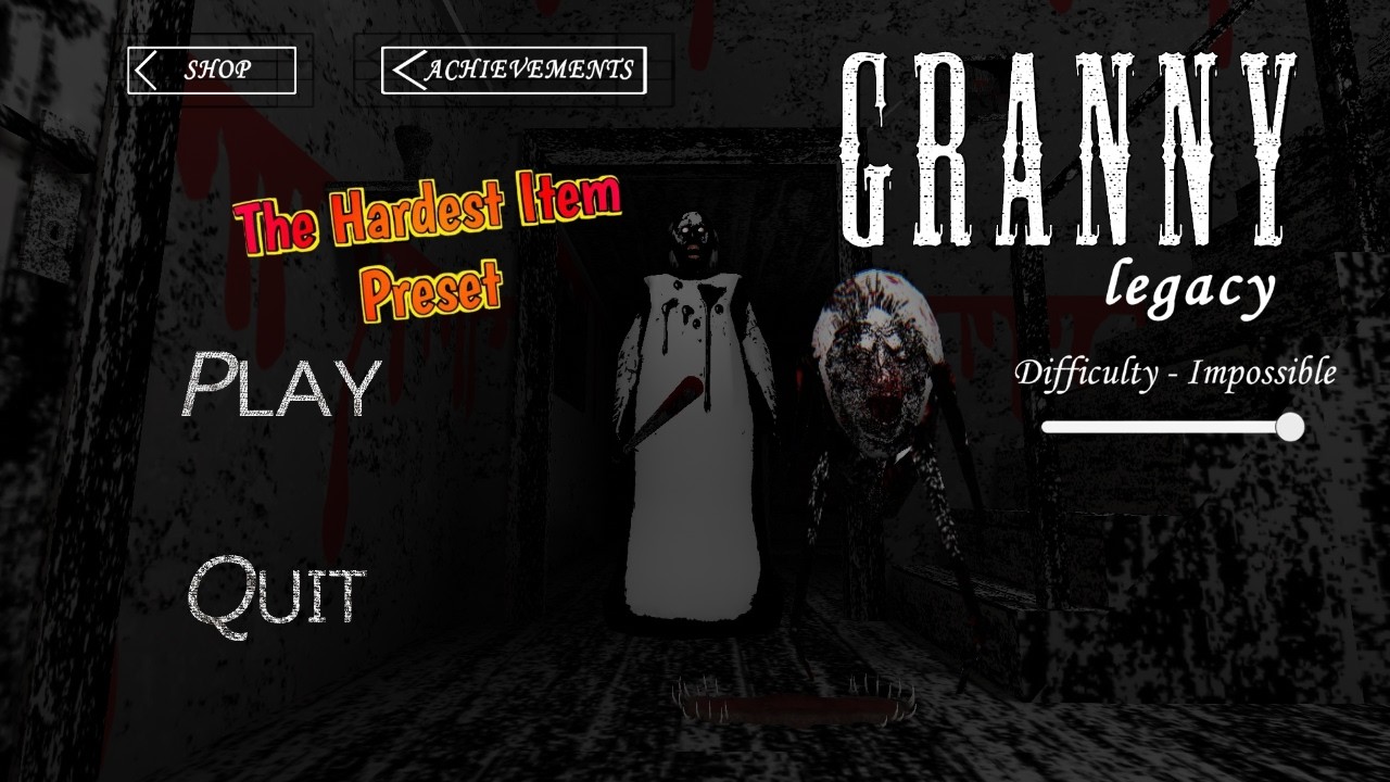 Granny Legacy EXE Impossible Nightmare Mode Hardest Item Route (Sewer Escape)