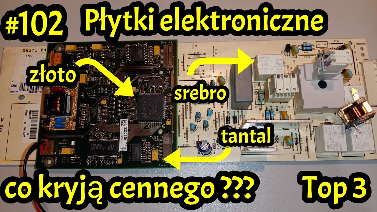 #102 Płytki elektroniczne. Co cennego kryją ??? #recykling #zloto #srebro #tantal #pallad