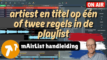 mAirList handleiding - in de playlist 1 of 2 regels