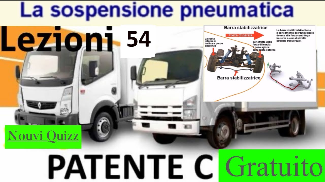 Patente C lezioni 54 Gratuito | Patente C Nouvi Quiz | la sospnsione | patente di guida per camion