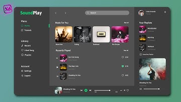 How to design App music player by adobe xd