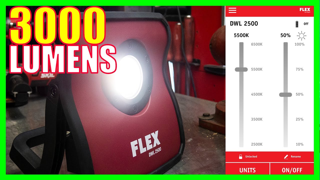 Cordless FLEX 3000 Lumen LED Light [18V 12V 0V] - YouTube