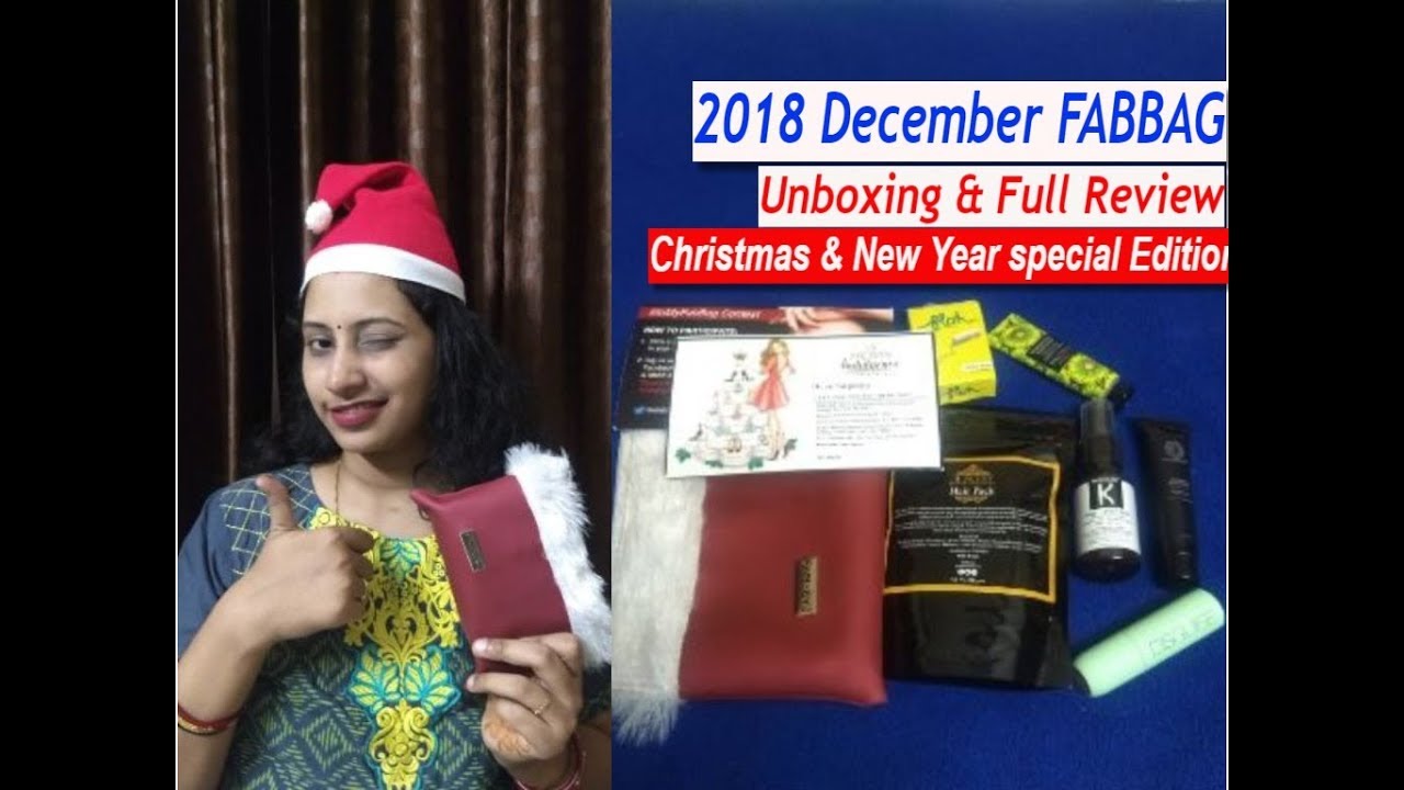 December 2018 Fabbag|Unboxing & Review|Christmas Special Beauty Box|GiveAway Start
