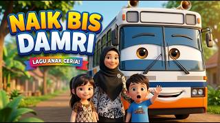 Naik Bis Damri🚍| Ibu, Qira dan Zupal naik bis damri - Lagu Anak Anak Lucu