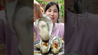 eating oyster mukbang asmr #eatingsounds #rawoysters #shorts