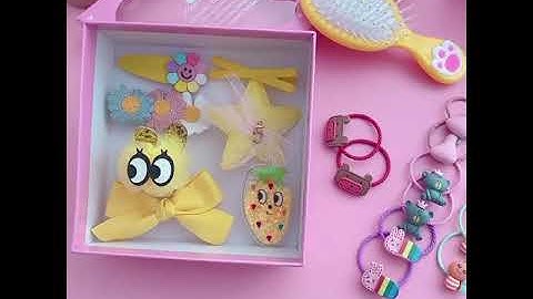 PVN27795 Set kẹp nơ kèm lược cho bé gái đáng yêu T2