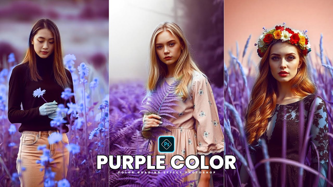 Purple Color Tone Effect in Adobe Photoshop Tutorial