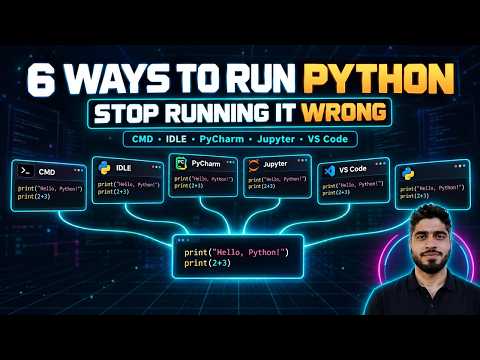 #1  | 6 Ways to Run Python on Windows (CMD, IDLE, PyCharm, Jupyter, VS Code) | Which Is Best?