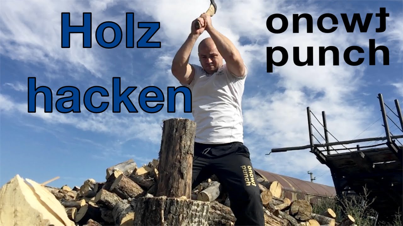 Funktionelles Training Holz hacken mit one two punch.