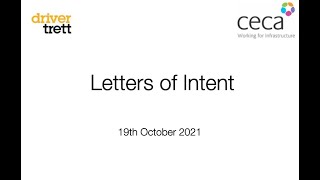 Letters of Intent - 19th Oct 21