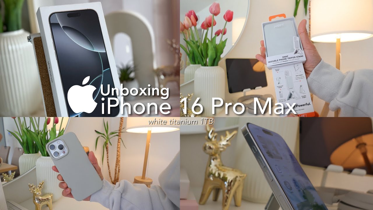  iPhone 16 Pro Max 1TB white titanium + MOFT Tripod Stand | 11 Pro vs 16 Pro Max camera comparison🌷