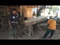 Very Big, Thin and Heavy Slice of Rain Tree Wood Cutting for Made High Quality Furniture in Saw Mill Very Big, Thin and Heavy Slice of Rain Tree Wood Cutting for Made High Quality Furniture in Saw Mill