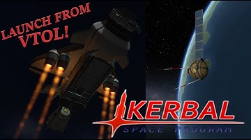 KSP Putting a satellite in orbit using an air launched rocket from a VTOL cargo plane