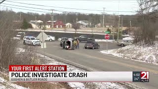 Crash on Fort Wayne’s northwest side Friday overturns car, blocks traffic