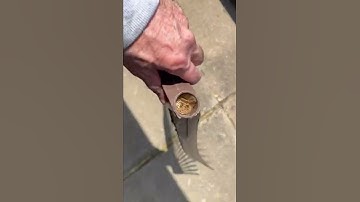 Fixing a rake with a broken handle