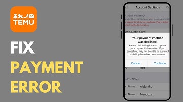 How to Fix Temu Error Try a Different Payment Method (2025)