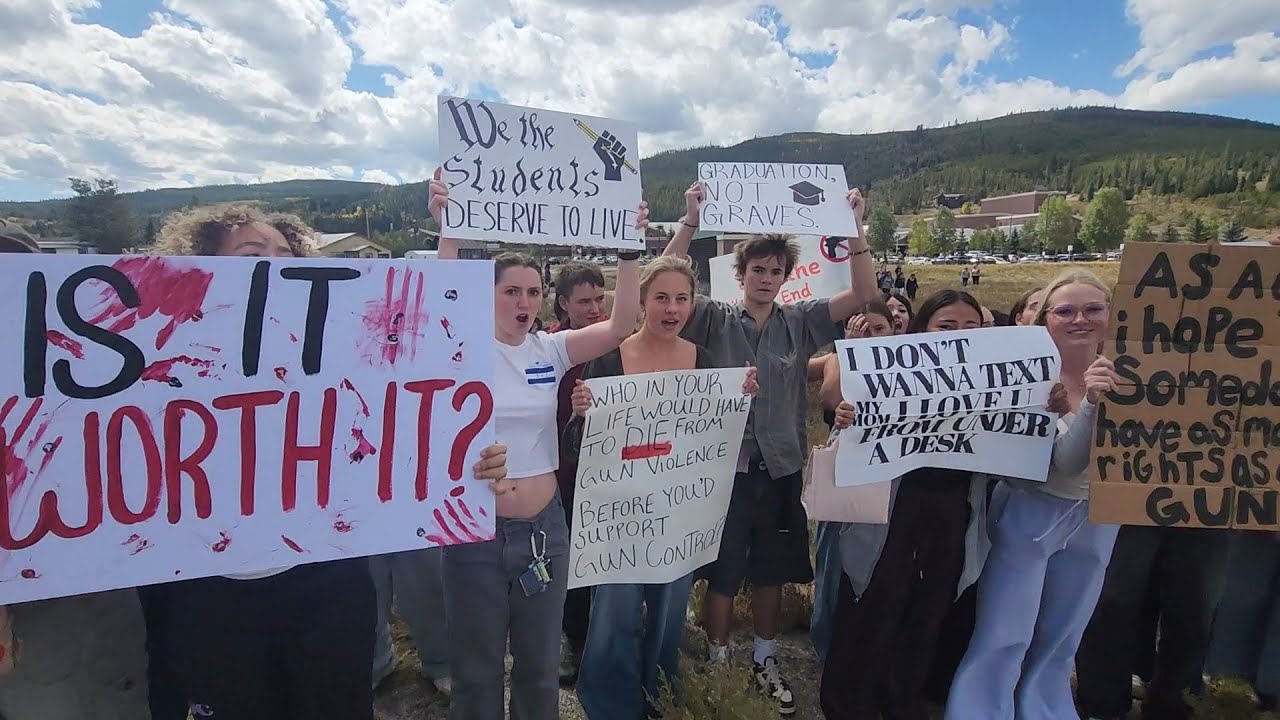 'No more silence, stop gun violence': Summit High students join statewide walkout... on Krystal 93