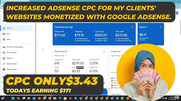 Mastering AdSense: Proven Strategies for Higher CPC Rates | Watch Today so far Earning report