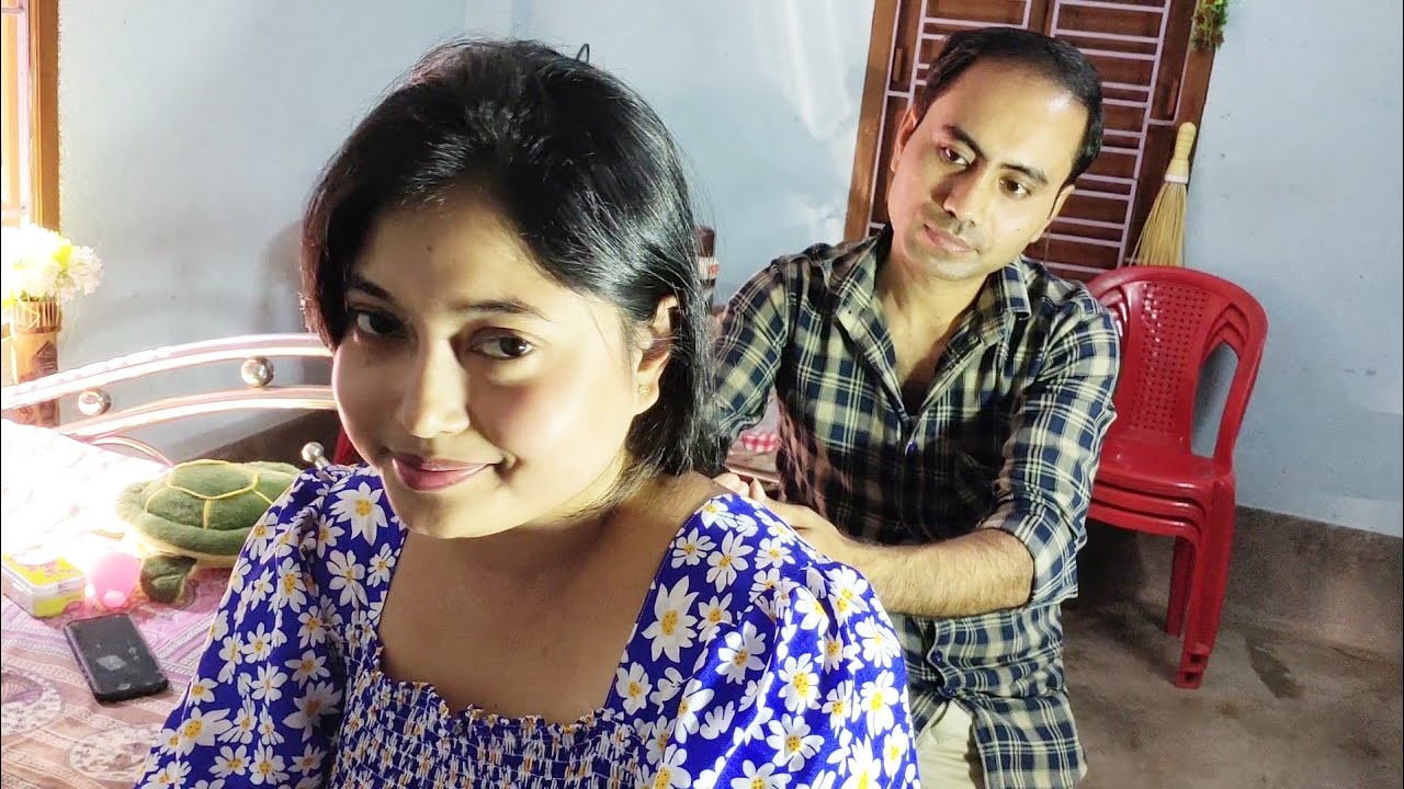 I styled the long hair of the smart working girl at home || longhair Play || long hair || susmita