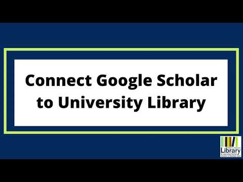 Connect Google Scholar
