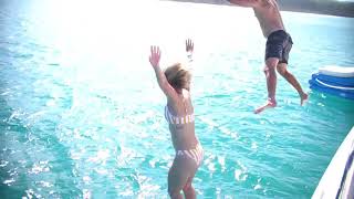 FunAir Yacht Slide on Australian charter yacht MY Alani at Hamilton Island