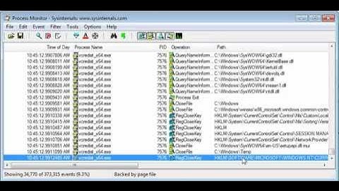 Using Process Monitor: an example