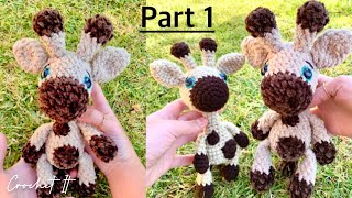 Crochet giraffe | Part 1 | Full tutorial | Legs-Arms-Body-Spots