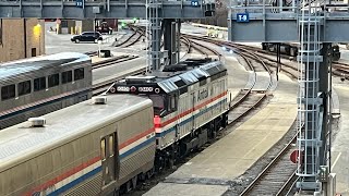 Amtrak & Metra action @ Roosevelt Bridge Chicago, IL! Ft. 90406, Dash 8s, & more! 2-26-2026
