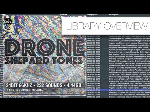 Drone Shepard Tones - Sound Library Overview