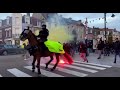 Lens vs PSV Eindhoven | Fans clash with each other and police 👊😱