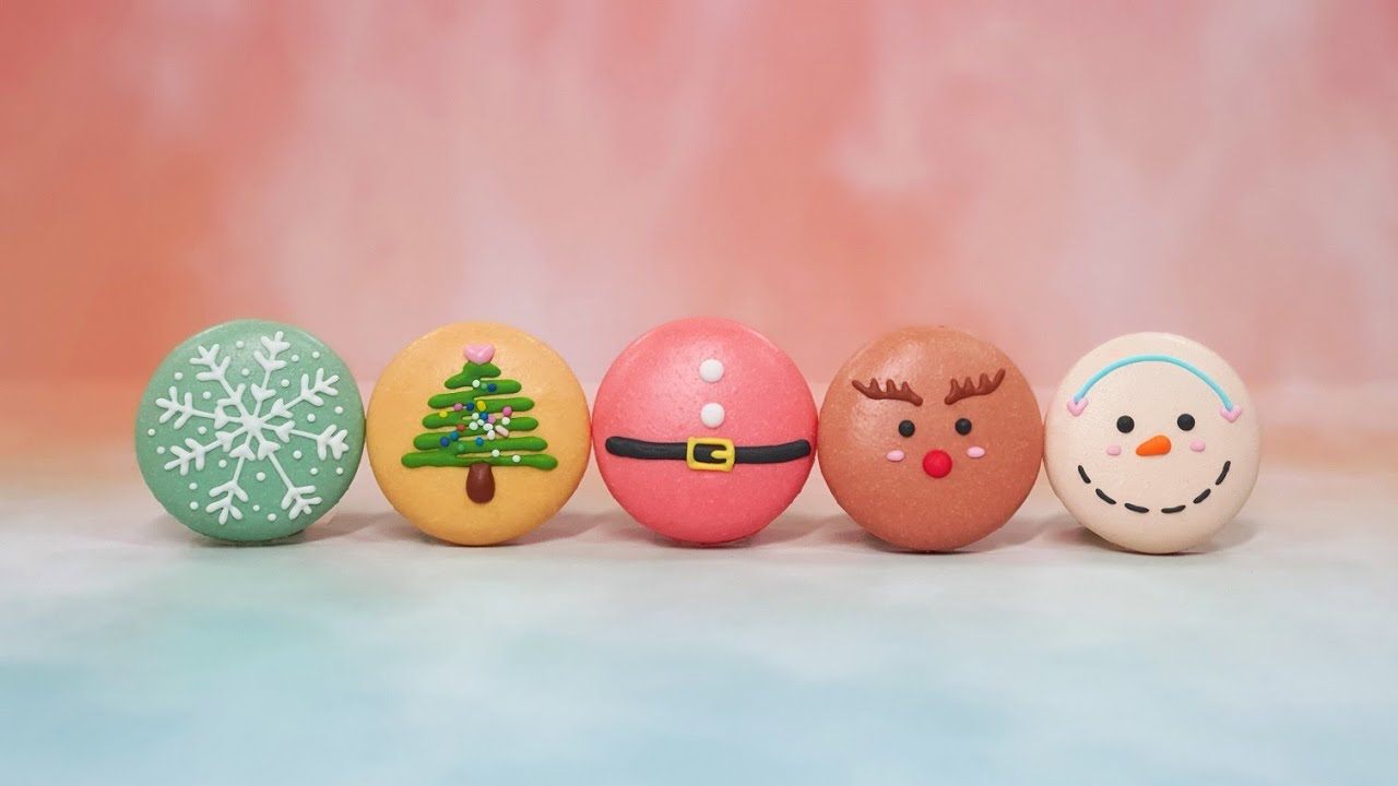 Glossy Christmas Macarons 반짝반짝 크리스마스 마카롱 만들기ㅣSUGAR BEAN