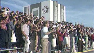 April 12, 1981 - Crowds react to Columbia's first launch