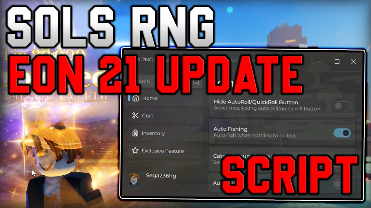EON 21 Sol S RNG Script Auto Farm Auto Roll Instant Kill Bosses 