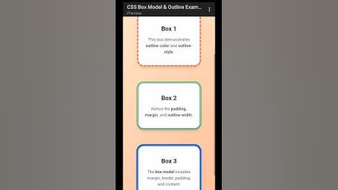 CSS Box Model & Outline in 60 Sec | Border vs Outline Explained! #css #shorts #fypシ
