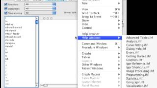 IGOR Pro Guided Tour 1: 3.0 Using IGOR Documentation
