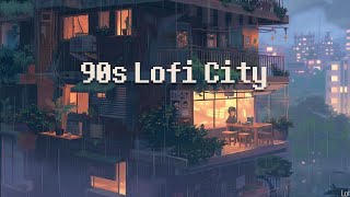 1990s Wet Streets Vibes 💧 Lofi Chill Beats with Rain Sounds Relax & Focus