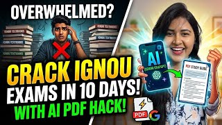 Cleared IGNOU EXAM in 10 Days!🔥 Working Students Smart Study Hack 🤖