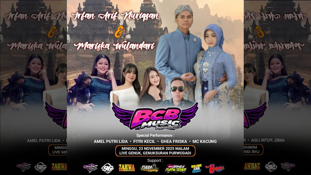 🔴LIVE BCB MUSIC .Tanggapane shir | WEDDING ARIF & MARISKA 23 NOV 2025  | 96 AUDIO | TIARA LIGHTING