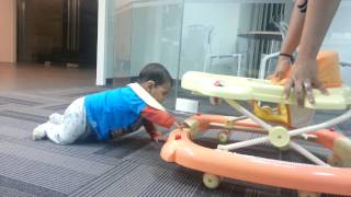 Arsh crawled properly for the first time today
