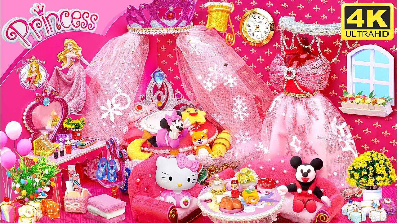 DIY Cute Pink Princess House With Cardboard Bedroom | DIY Miniature House ❤️