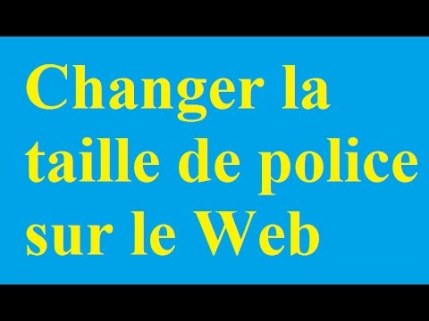 Video Comment changer la taille de police sur Web -... - youtube