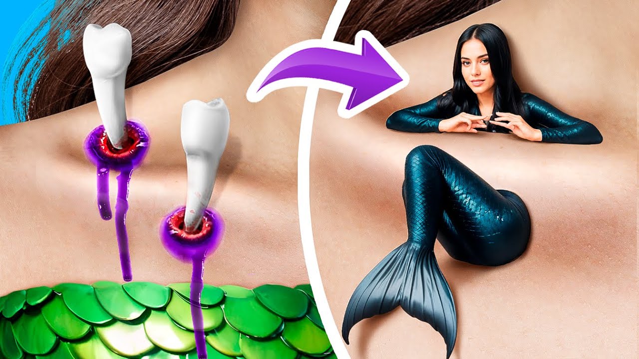 Van Nerd naar Mooie Zeemeermin / Hoe Word je een Zeemeermin? - YouTube