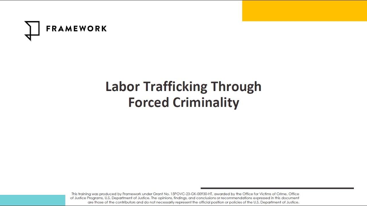 The Criminalization of Labor Trafficking Survivors - YouTube