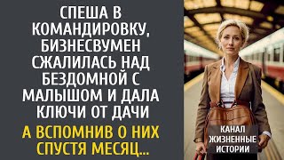 видео: Спеша в командировку, бизнесвумен пожалела бездомную с малышом и дала ключи от дачи… А спустя месяц… картинка: Спеша в командировку, бизнесвумен пожалела бездомную с малышом и дала ключи от дачи… А спустя месяц…