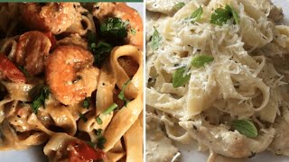 two delicious pasta recipes, quick and easy