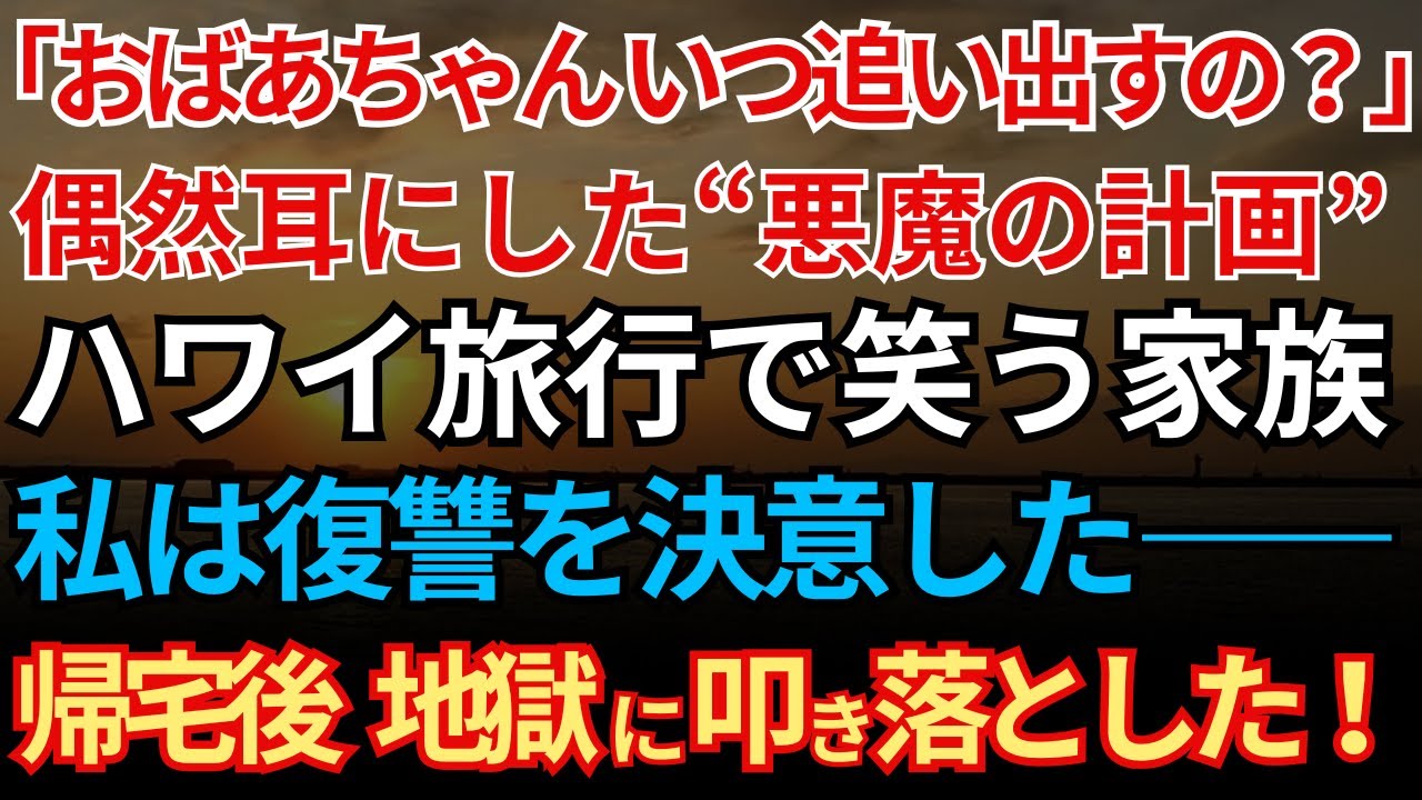 【スカッとする話】「おばあちゃん、いつ追い出すの？」——偶然耳にした嫁と孫の会話。ハワイ旅行から戻った家族を待っていたのは…【朗読】 【シニア】【スカッとハレバレ】