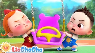 Baby's First Time at the Playground | Playground Song | LiaChaCha Nursery Rhymes & Baby Songs